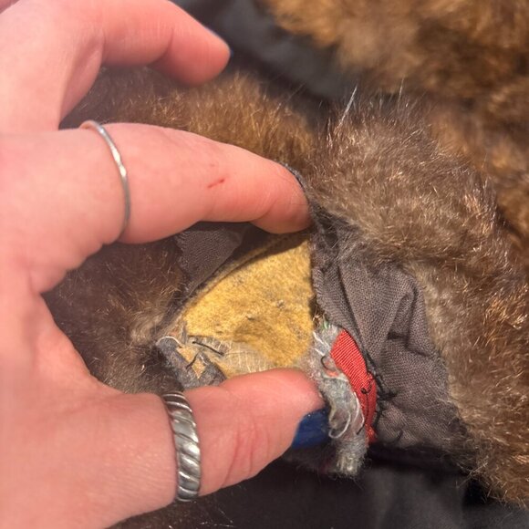 Vintage Sears Fashion Coat with Real Fur Collar and Union Label - Picture 10 of 10